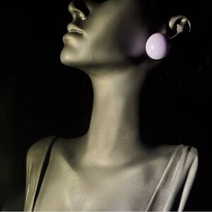 Chic Lavender Button Earrings